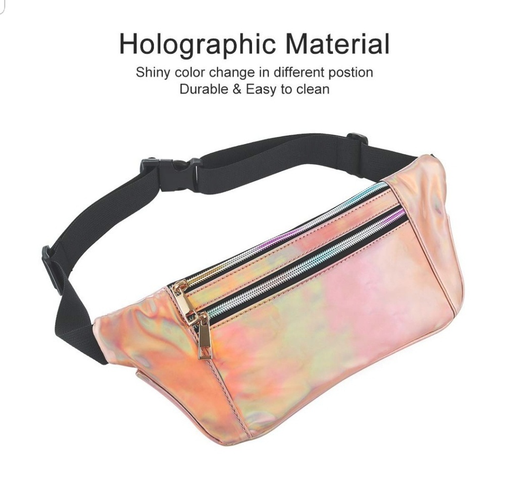 Holographic gold fanny pack